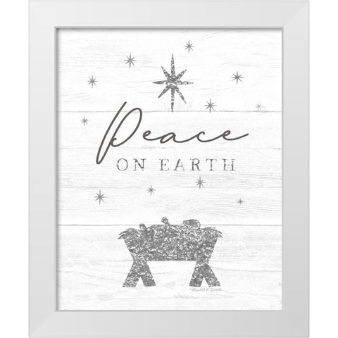 Peace on Earth White Modern Wood Framed Art Print by Tyndall, Elizabeth