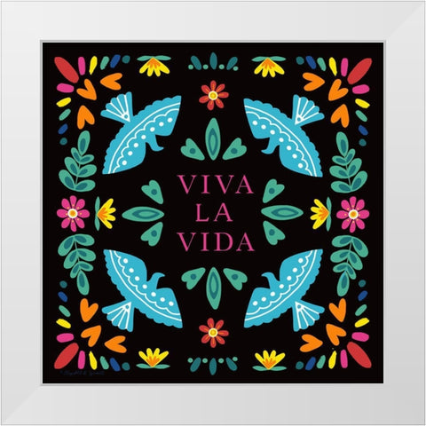 Vida La Vida White Modern Wood Framed Art Print by Tyndall, Elizabeth