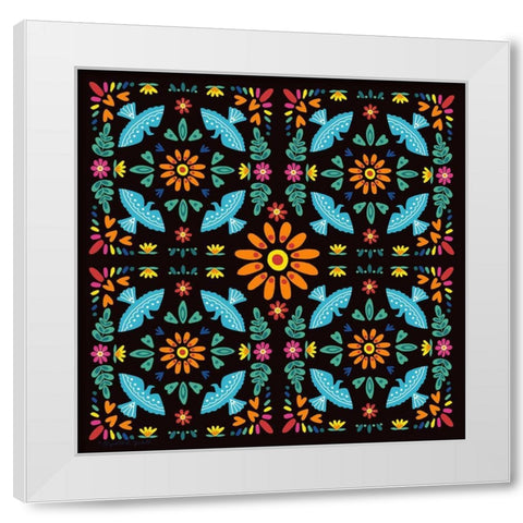 Spanish Tiles White Modern Wood Framed Art Print by Tyndall, Elizabeth