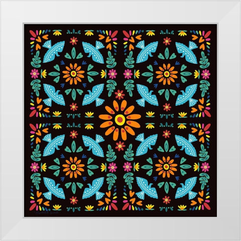 Spanish Tiles White Modern Wood Framed Art Print by Tyndall, Elizabeth