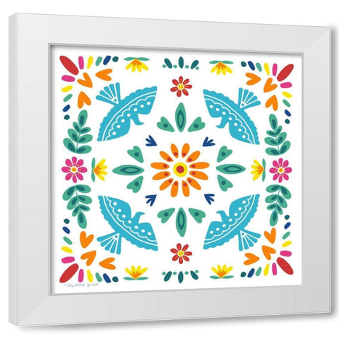 Spanish Tile White Modern Wood Framed Art Print by Tyndall, Elizabeth