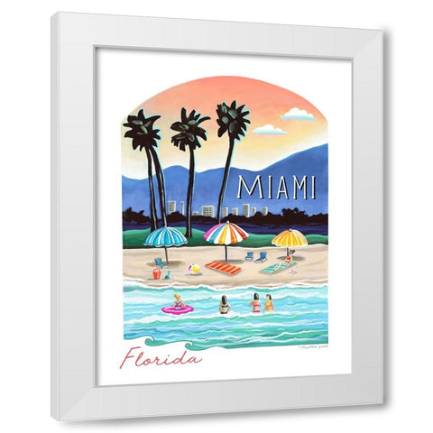 Miami White Modern Wood Framed Art Print by Tyndall, Elizabeth