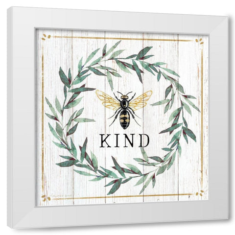 Be Kind White Modern Wood Framed Art Print by Tyndall, Elizabeth