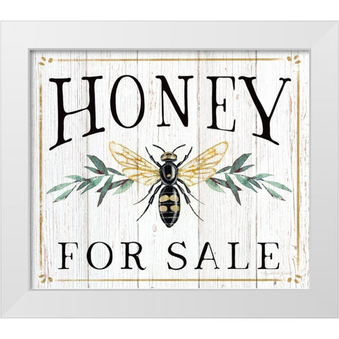 Honey for Sale White Modern Wood Framed Art Print by Tyndall, Elizabeth