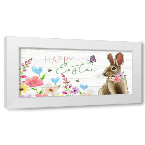 Happy Easter White Modern Wood Framed Art Print by Tyndall, Elizabeth