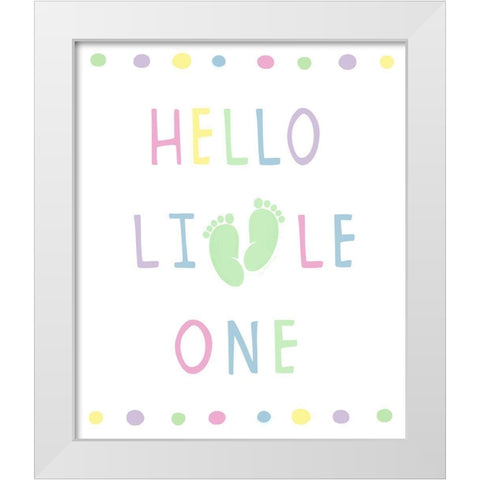 Little One White Modern Wood Framed Art Print by Tyndall, Elizabeth