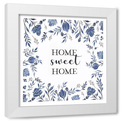 Home Sweet Home White Modern Wood Framed Art Print by Tyndall, Elizabeth