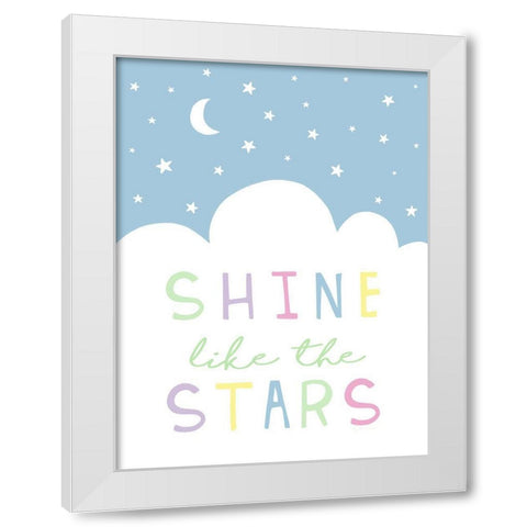 Shine White Modern Wood Framed Art Print by Tyndall, Elizabeth