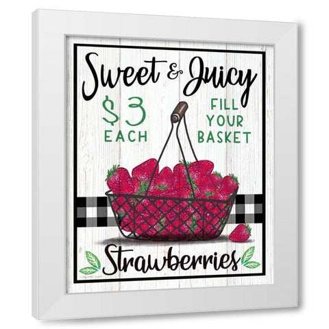 Sweet and Juicy White Modern Wood Framed Art Print by Tyndall, Elizabeth