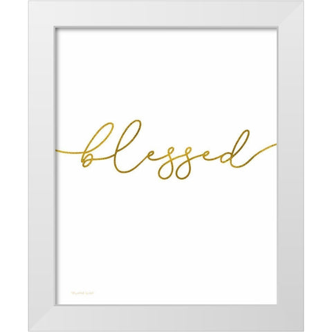 Blessed White Modern Wood Framed Art Print by Tyndall, Elizabeth