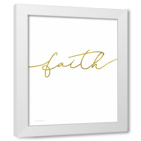 Faith White Modern Wood Framed Art Print by Tyndall, Elizabeth