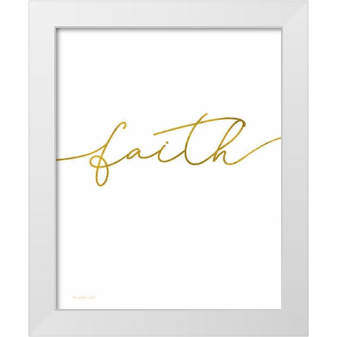 Faith White Modern Wood Framed Art Print by Tyndall, Elizabeth