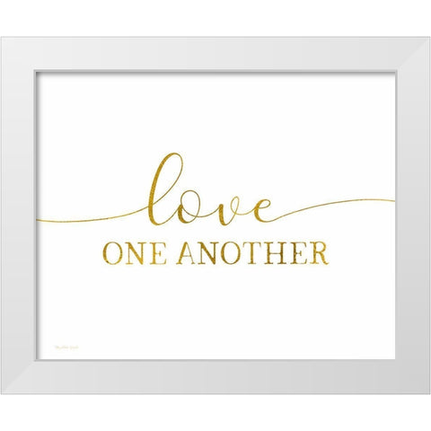 Love One Another White Modern Wood Framed Art Print by Tyndall, Elizabeth
