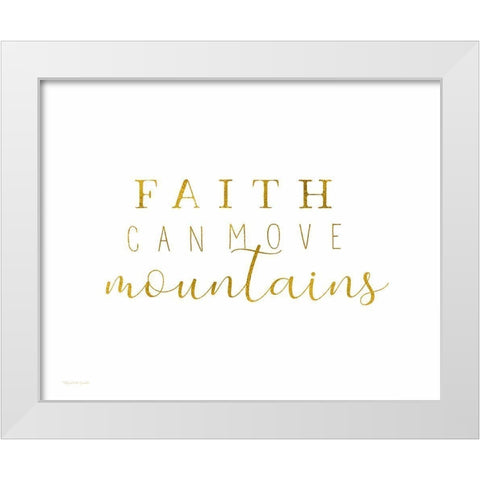 Move Mountains White Modern Wood Framed Art Print by Tyndall, Elizabeth