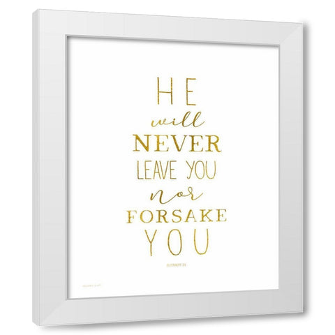 Forsake You White Modern Wood Framed Art Print by Tyndall, Elizabeth