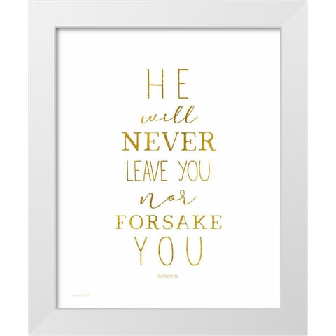 Forsake You White Modern Wood Framed Art Print by Tyndall, Elizabeth