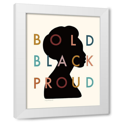 Bold Black Proud White Modern Wood Framed Art Print by Tyndall, Elizabeth