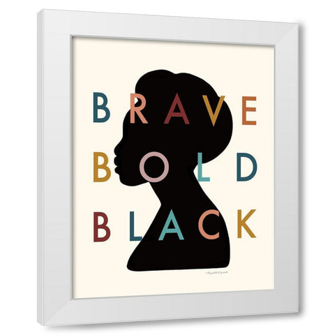 Brave Bold Black White Modern Wood Framed Art Print by Tyndall, Elizabeth