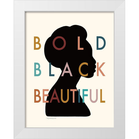 Bold Black Beautiful White Modern Wood Framed Art Print by Tyndall, Elizabeth