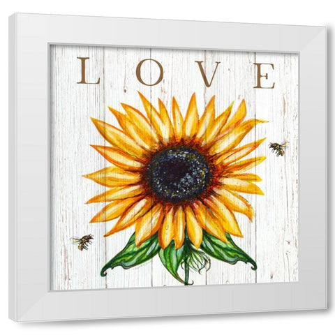 Love White Modern Wood Framed Art Print by Tyndall, Elizabeth