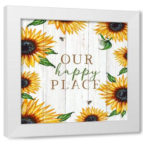 Our Happy Place White Modern Wood Framed Art Print by Tyndall, Elizabeth