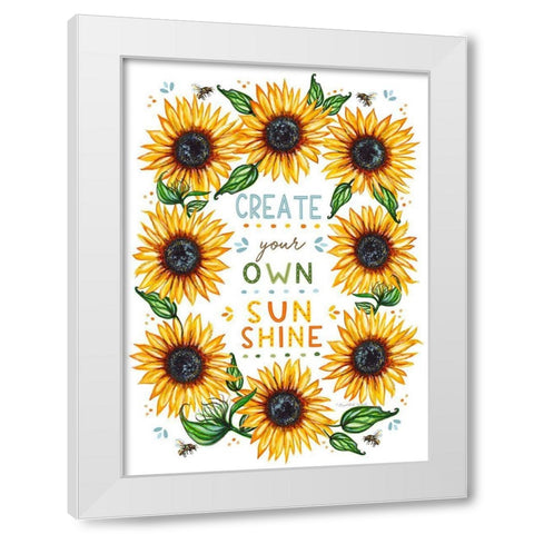 Sunshine White Modern Wood Framed Art Print by Tyndall, Elizabeth