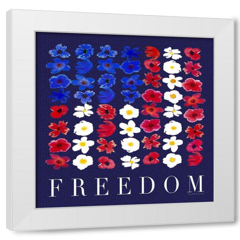 Freedom White Modern Wood Framed Art Print by Tyndall, Elizabeth