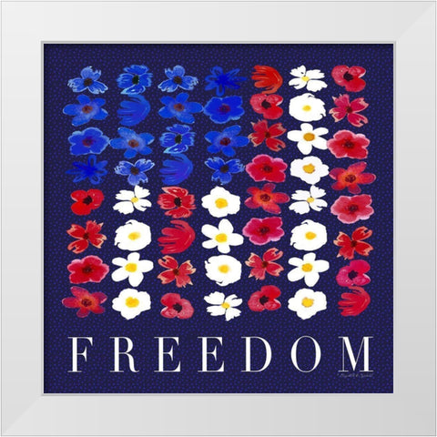 Freedom White Modern Wood Framed Art Print by Tyndall, Elizabeth