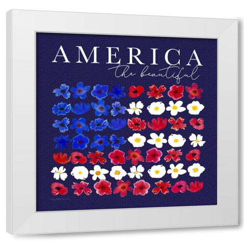 America the Beautiful White Modern Wood Framed Art Print by Tyndall, Elizabeth