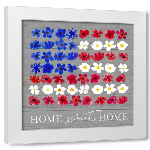 Home Sweet Home White Modern Wood Framed Art Print by Tyndall, Elizabeth