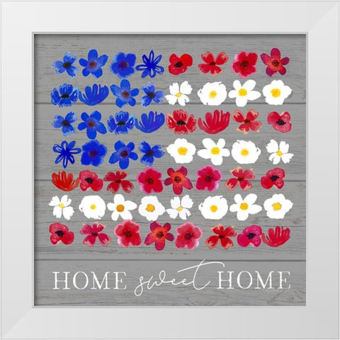 Home Sweet Home White Modern Wood Framed Art Print by Tyndall, Elizabeth