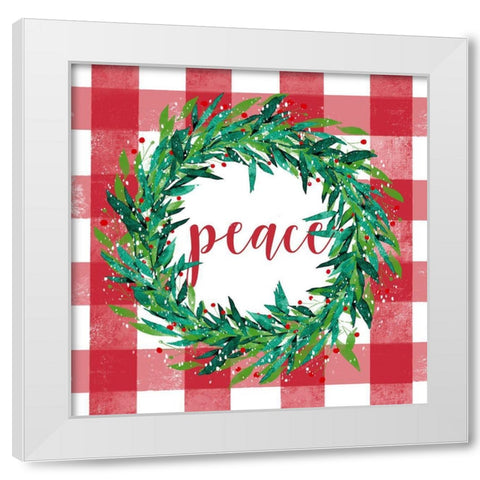 Peace White Modern Wood Framed Art Print by Tyndall, Elizabeth