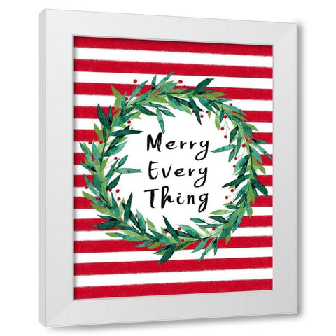 Merry Everything White Modern Wood Framed Art Print by Tyndall, Elizabeth