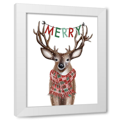 Merry Dear White Modern Wood Framed Art Print by Tyndall, Elizabeth