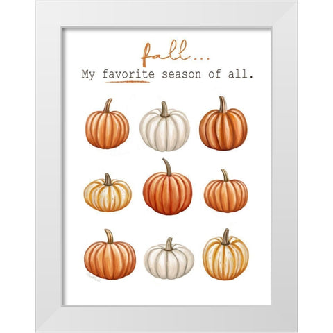 Fall Favorite White Modern Wood Framed Art Print by Tyndall, Elizabeth