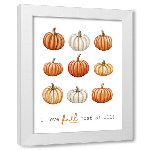 Fall Favorite II White Modern Wood Framed Art Print by Tyndall, Elizabeth