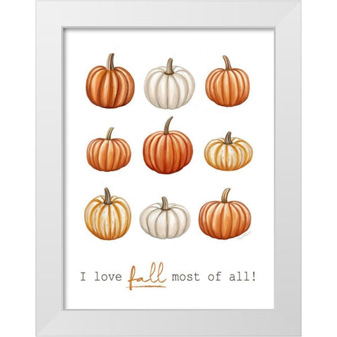 Fall Favorite II White Modern Wood Framed Art Print by Tyndall, Elizabeth