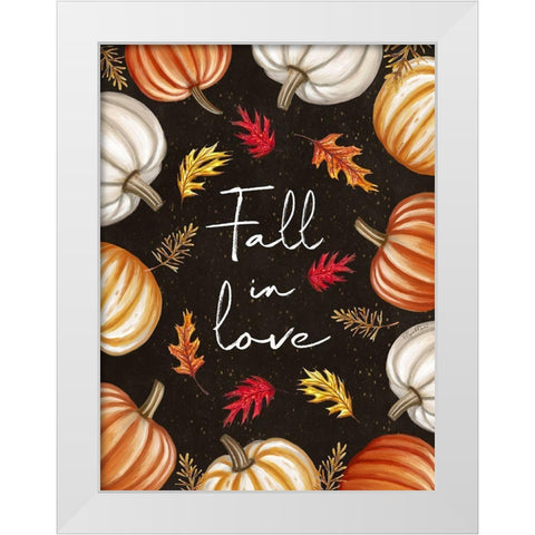 Fall in Love White Modern Wood Framed Art Print by Tyndall, Elizabeth