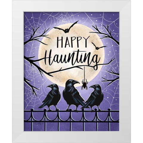 Happy Haunting White Modern Wood Framed Art Print by Tyndall, Elizabeth