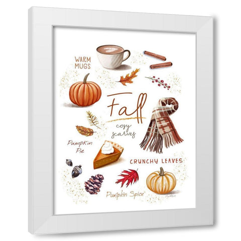 Fall White Modern Wood Framed Art Print by Tyndall, Elizabeth