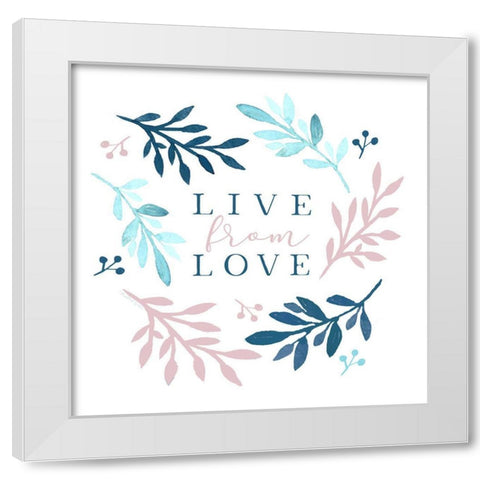 Live From Love White Modern Wood Framed Art Print by Tyndall, Elizabeth