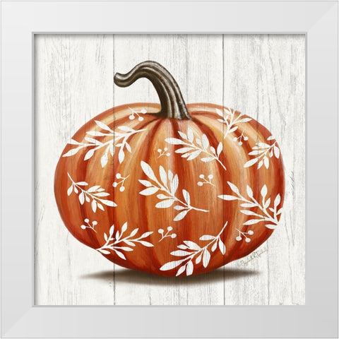 Pumpkin I White Modern Wood Framed Art Print by Tyndall, Elizabeth