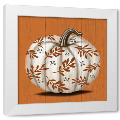 Pumpkin II White Modern Wood Framed Art Print by Tyndall, Elizabeth