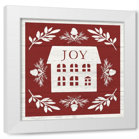 Joy at Home White Modern Wood Framed Art Print by Tyndall, Elizabeth