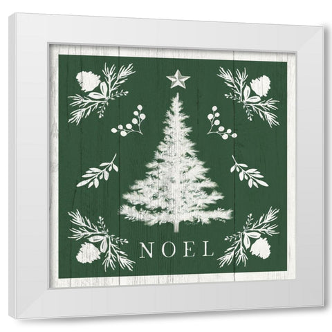 Noel Tree White Modern Wood Framed Art Print by Tyndall, Elizabeth
