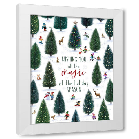 Holiday Magic White Modern Wood Framed Art Print by Tyndall, Elizabeth