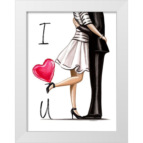 Love Kick White Modern Wood Framed Art Print by Tyndall, Elizabeth