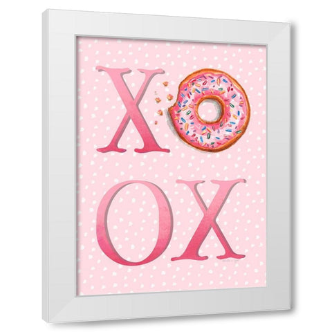 XoXo White Modern Wood Framed Art Print by Tyndall, Elizabeth