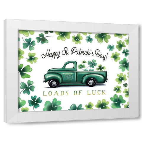 Lucky Truck White Modern Wood Framed Art Print by Tyndall, Elizabeth