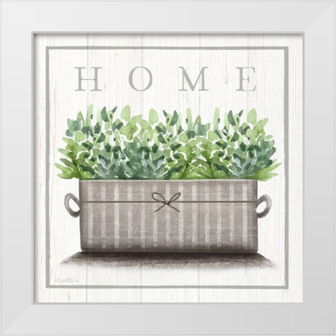 Home White Modern Wood Framed Art Print by Tyndall, Elizabeth